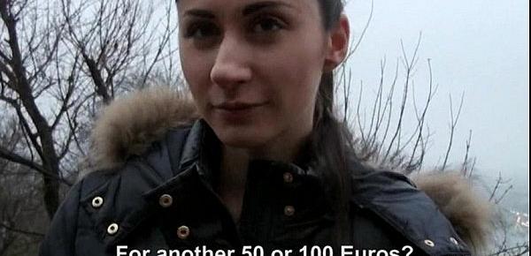  Euro slut Aruna Aghora banged by stranger dude for money